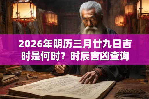 2026年阴历三月廿九日吉时是何时？时辰吉凶查询