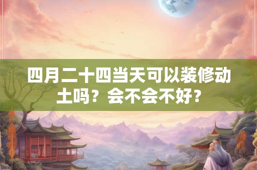 四月二十四当天可以装修动土吗？会不会不好？