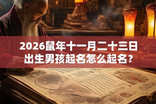 2026鼠年十一月二十三日出生男孩起名怎么起名？
