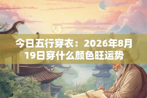 今日五行穿衣：2026年8月19日穿什么颜色旺运势