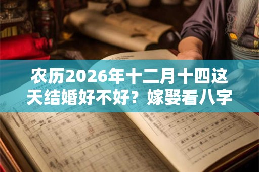 农历2026年十二月十四这天结婚好不好?嫁娶看八字 农历2026年十二月十四这天结婚好不好?嫁娶看八字
