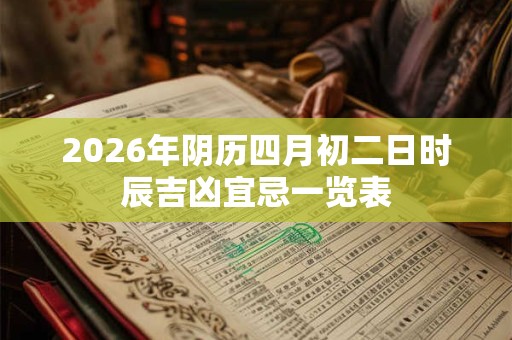 2026年阴历四月初二日时辰吉凶宜忌一览表