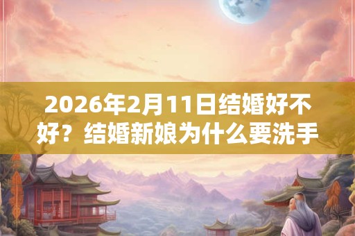 2026年2月11日结婚好不好？结婚新娘为什么要洗手？