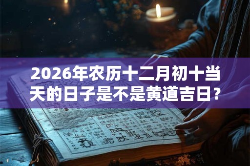 2026年农历十二月初十当天的日子是不是黄道吉日? 2026年农历十二月初十当天的日子是不是黄道吉日?