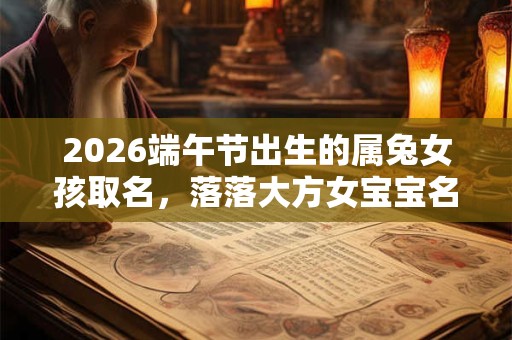 2026端午节出生的属兔女孩取名，落落大方女宝宝名字