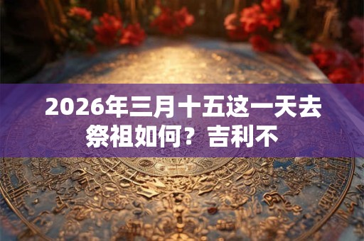2026年三月十五这一天去祭祖如何？吉利不