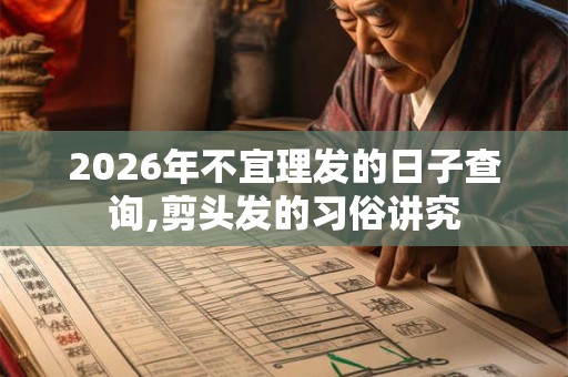 2026年不宜理发的日子查询,剪头发的习俗讲究 2026年不宜理发的日子查询,剪头发的习俗讲究