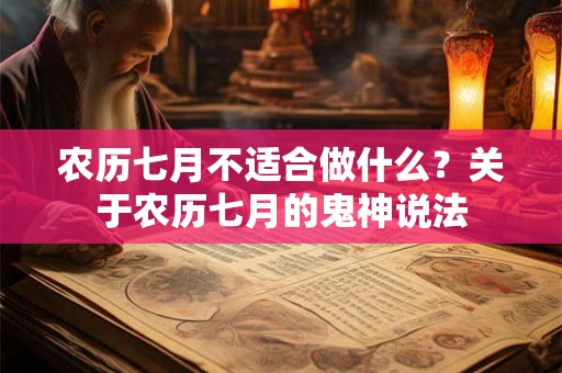 农历七月不适合做什么？关于农历七月的鬼神说法