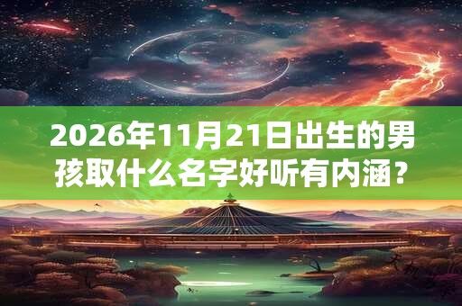 2026年11月21日出生的男孩取什么名字好听有内涵？