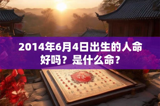 2014年6月4日出生的人命好吗？是什么命？