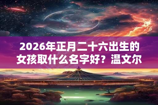 2026年正月二十六出生的女孩取什么名字好？温文尔雅的名字推荐