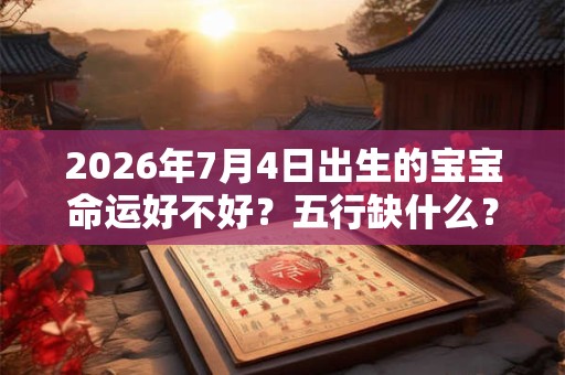 2026年7月4日出生的宝宝命运好不好?五行缺什么? 2026年7月4日出生的宝宝命运好不好?五行缺什么?