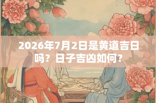 2026年7月2日是黄道吉日吗？日子吉凶如何？