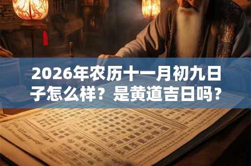 2026年农历十一月初九日子怎么样？是黄道吉日吗？