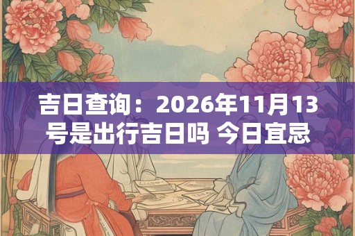 吉日查询:2026年11月13号是出行吉日吗 今日宜忌查询 吉日查询:2026年11月13号是出行吉日吗 今日宜忌查询