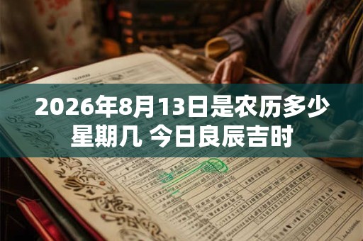2026年8月13日是农历多少星期几 今日良辰吉时