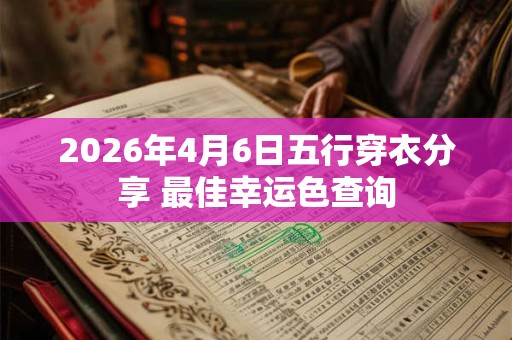 2026年4月6日五行穿衣分享 最佳幸运色查询