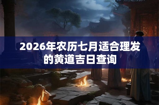2026年农历七月适合理发的黄道吉日查询 2026年农历七月适合理发的黄道吉日查询