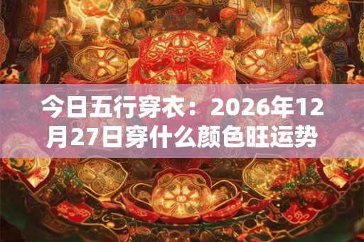 今日五行穿衣：2026年12月27日穿什么颜色旺运势