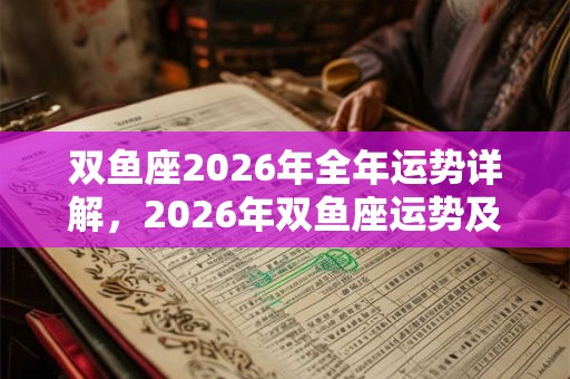 双鱼座2026年全年运势详解,2026年双鱼座运势及运程分析 双鱼座2026年全年运势详解,2026年双鱼座运势及运程分析