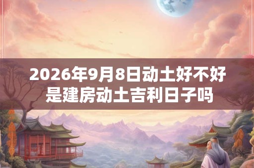 2026年9月8日动土好不好 是建房动土吉利日子吗