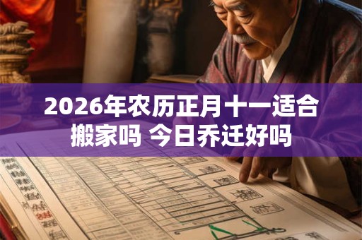 2026年农历正月十一适合搬家吗 今日乔迁好吗 2026年农历正月十一适合搬家吗 今日乔迁好吗