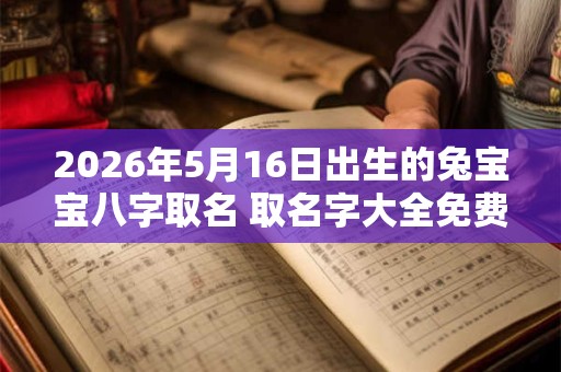 2026年5月16日出生的兔宝宝八字取名 取名字大全免费查询