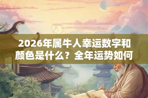 2026年属牛人幸运数字和颜色是什么？全年运势如何？