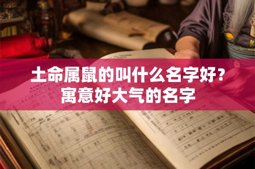 土命属鼠的叫什么名字好?寓意好大气的名字 土命属鼠的叫什么名字好?寓意好大气的名字