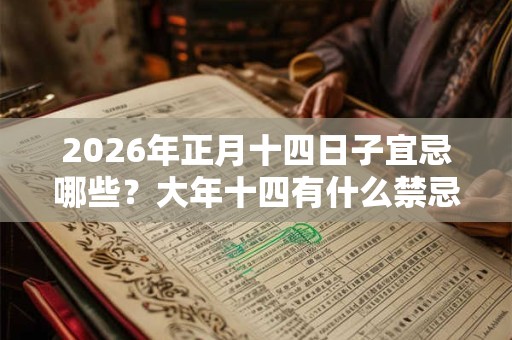 2026年正月十四日子宜忌哪些?大年十四有什么禁忌? 2026年正月十四日子宜忌哪些?大年十四有什么禁忌?
