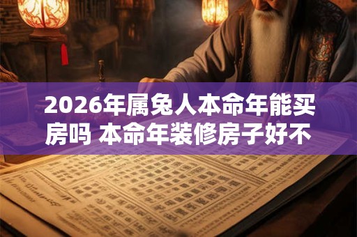 2026年属兔人本命年能买房吗 本命年装修房子好不好