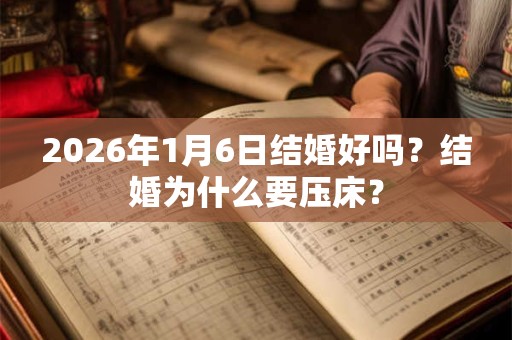 2026年1月6日结婚好吗？结婚为什么要压床？
