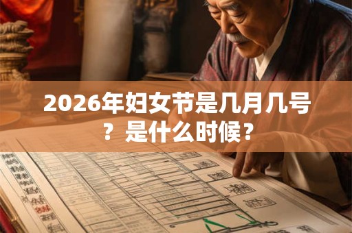 2026年妇女节是几月几号？是什么时候？