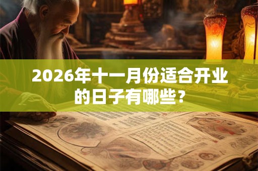 2026年十一月份适合开业的日子有哪些？