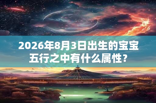 2026年8月3日出生的宝宝五行之中有什么属性？
