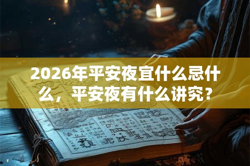 2026年平安夜宜什么忌什么,平安夜有什么讲究? 2026年平安夜宜什么忌什么,平安夜有什么讲究?