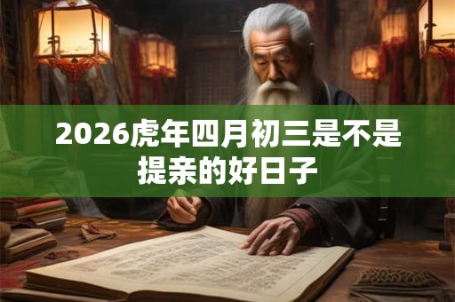 2026虎年四月初三是不是提亲的好日子