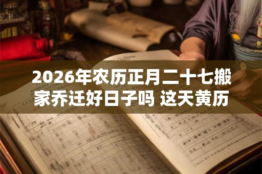 2026年农历正月二十七搬家乔迁好日子吗 这天黄历宜忌查询 2026年农历正月二十七搬家乔迁好日子吗 这天黄历宜忌查询