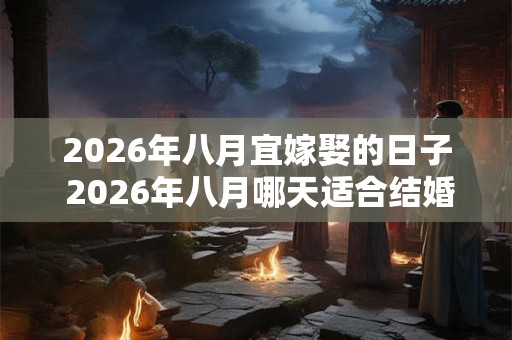 2026年八月宜嫁娶的日子 2026年八月哪天适合结婚