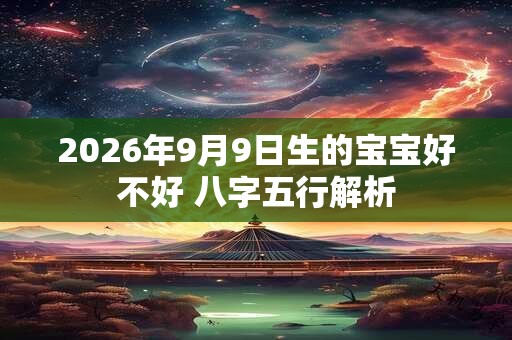 2026年9月9日生的宝宝好不好 八字五行解析
