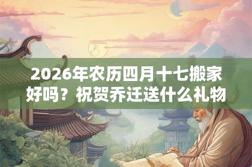 2026年农历四月十七搬家好吗？祝贺乔迁送什么礼物好？