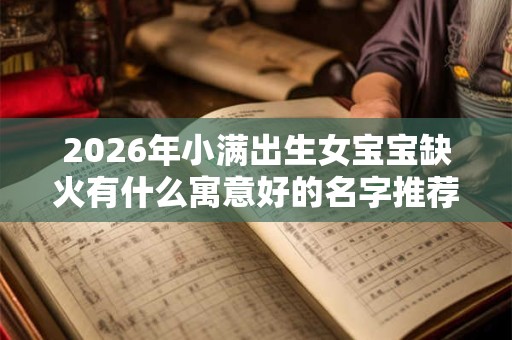 2026年小满出生女宝宝缺火有什么寓意好的名字推荐？