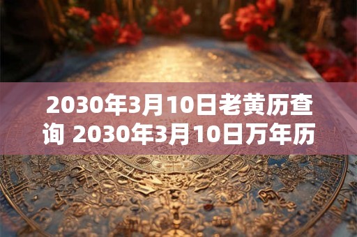 2030年3月10日老黄历查询 2030年3月10日万年历黄道吉日