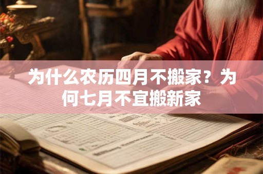 为什么农历四月不搬家?为何七月不宜搬新家 为什么农历四月不搬家?为何七月不宜搬新家