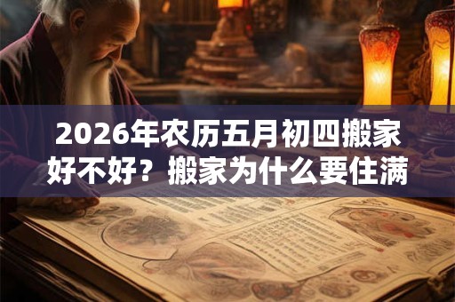2026年农历五月初四搬家好不好?搬家为什么要住满三天? 2026年农历五月初四搬家好不好?搬家为什么要住满三天?
