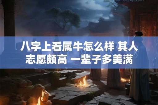 八字上看属牛怎么样 其人志愿颇高 一辈子多美满 八字上看属牛怎么样 其人志愿颇高 一辈子多美满