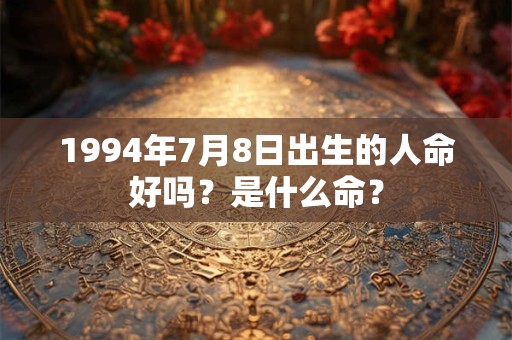 1994年7月8日出生的人命好吗?是什么命? 1994年7月8日出生的人命好吗?是什么命?