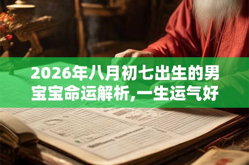 2026年八月初七出生的男宝宝命运解析,一生运气好不好