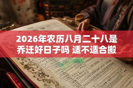 2026年农历八月二十八是乔迁好日子吗 适不适合搬家
