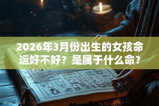 2026年3月份出生的女孩命运好不好?是属于什么命? 2026年3月份出生的女孩命运好不好?是属于什么命?